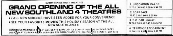 Southland Theatres 4 - 1983-12-16 Ad